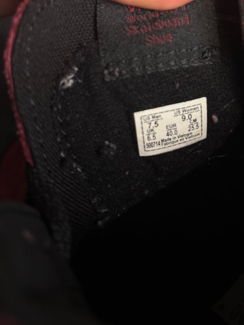VANS Sneaker Black & Burgundy - Picture 3 of 4